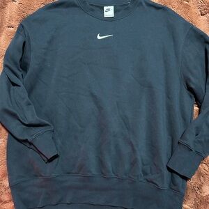 Nike Black Crewneck Sweatshirt with White Swoosh